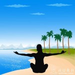 practicing pranayama pranayama on the beach